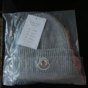 moncler gray beanie